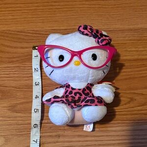 TY HELLO KITTY Plush Toy with Pink Glasses and Bow